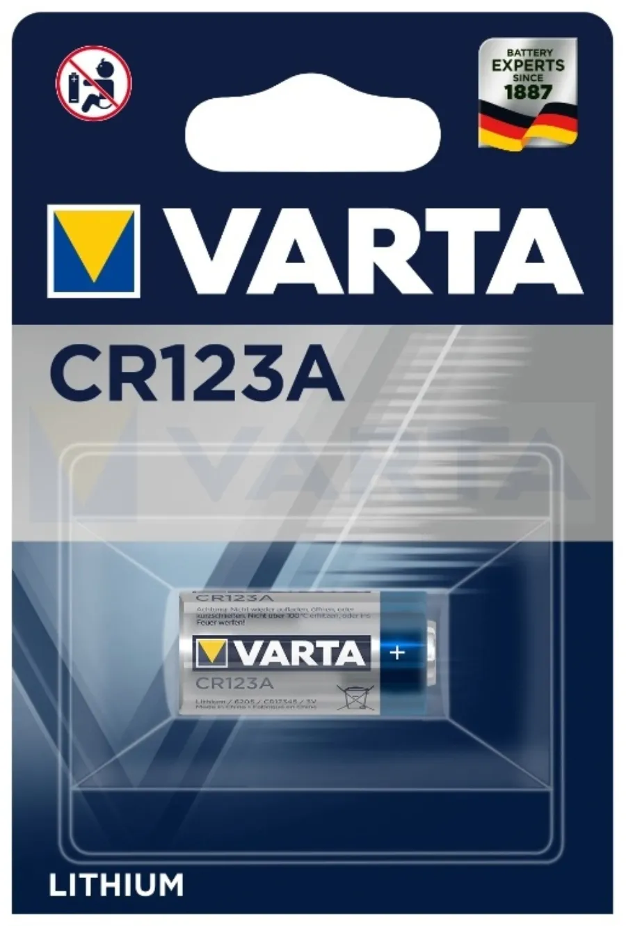 Батарейка Varta Lithium CR123A 3V (1 шт)