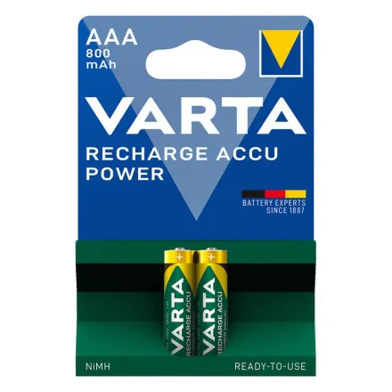 Аккумулятор VARTA R2U Micro 1.2V - HR03/AAA 800 мАч (2 шт)