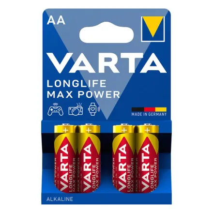 Батарейка VARTA Longlife Power Max Mignon 1.5V - LR6/ AA 4 шт в блистере