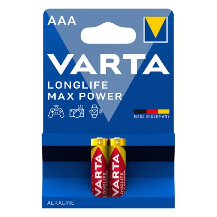 Батарейка VARTA Longlife Power Max Micro 1.5V - LR03/ AAA (2 шт)