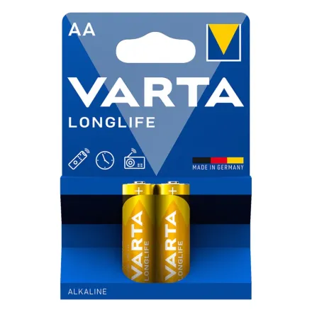 Батарейка VARTA Longlife Mignon 1.5V - LR6/ AA 2 шт в блистере