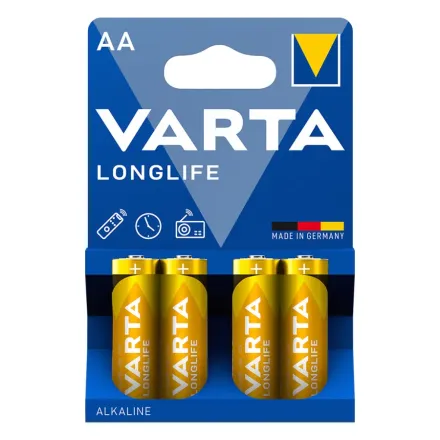 Батарейка VARTA Longlife Mignon 1.5V - LR6/AA 4 шт в блистере