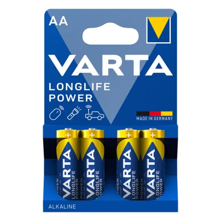 Батарейка VARTA Longlife Power Mignon 1.5V - LR6/AA 4 шт в блистере