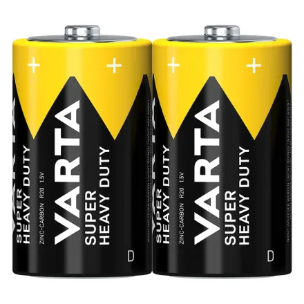 Батарейка VARTA Superlife (Super Heavy Duty) Mono 1.5V - R20P/D 2 шт. в пленке