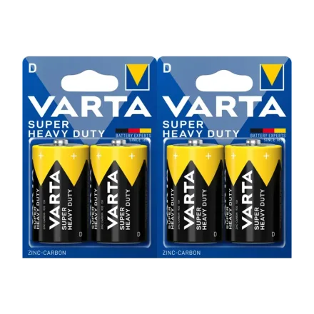 Батарейка VARTA Superlife Mono 1.5V - R20P/D 2 шт. в блистере