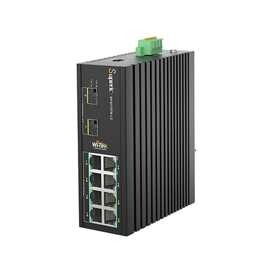 Wi-Tek SP3010FM-L2 Промышленный 8-портовый управляемый коммутатор PoE