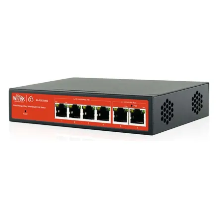Wi-Tek WI-PCES306G Коммутатор 6-портовый PoE, управление через Wi-Tek Cloud