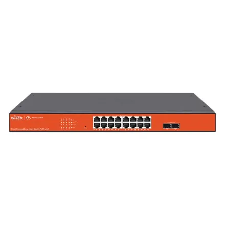 Wi-Tek WI-PCES318GF Коммутатор 16-портовый PoE, управление через Wi-Tek Cloud