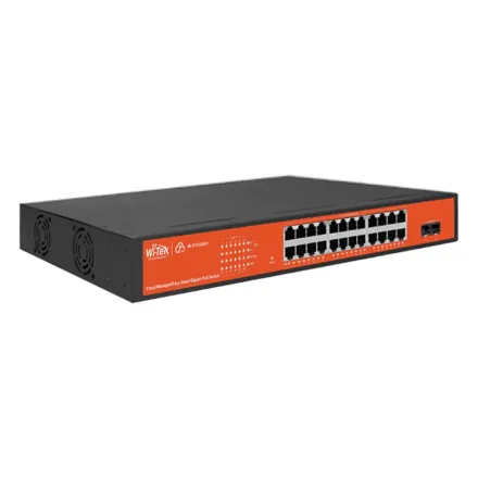 Wi-Tek WI-PCES326GF Коммутатор 24-портовый PoE, управление через Wi-Tek Cloud