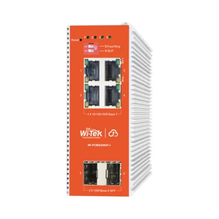 Wi-Tek WI-PCMS306GF-I Промышленный 4-портовый управляемый коммутатор PoE