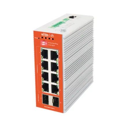 Wi-Tek WI-PCMS310GF-I Промышленный 8-портовый управляемый коммутатор PoE