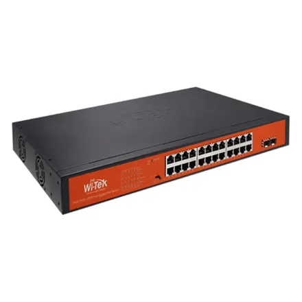 Wi-Tek WI-PS326GFH Коммутатор 24-портовый неуправляемый PoE