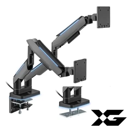 Настольный кронштейн с газлифтом XG MGG-1735D grey для 2-х мониторов (17"-35") Серый