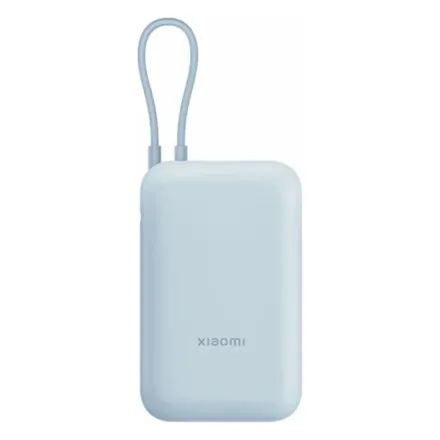 Портативный внешний аккумулятор Xiaomi Power Bank 10000mAh (Integrated Cable) Ice Blue GL